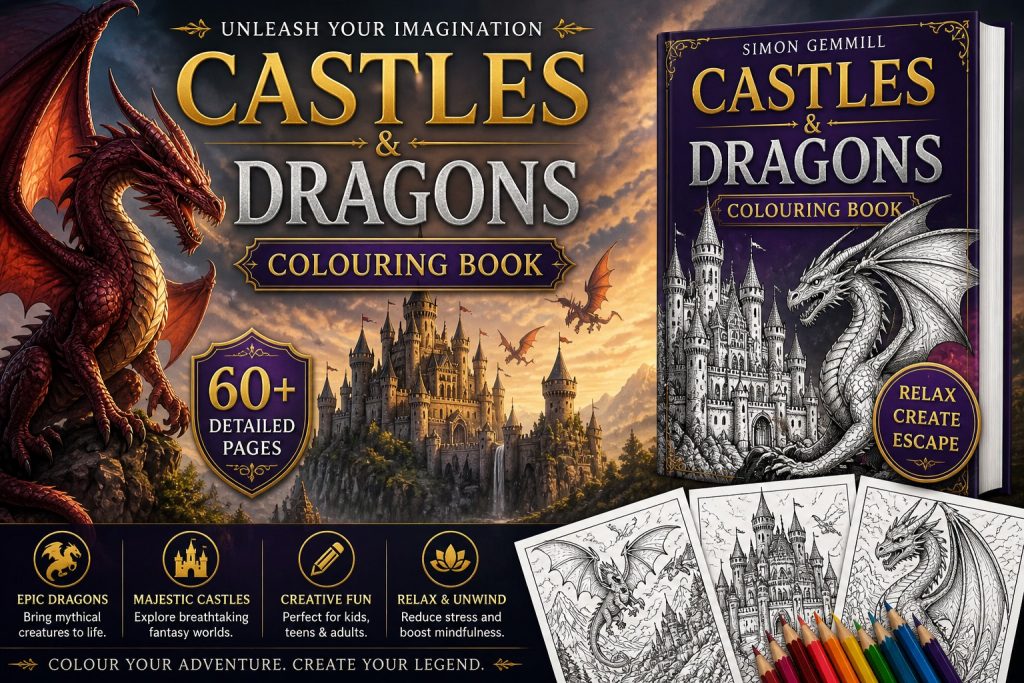 Dragons & Castles Coloring Book