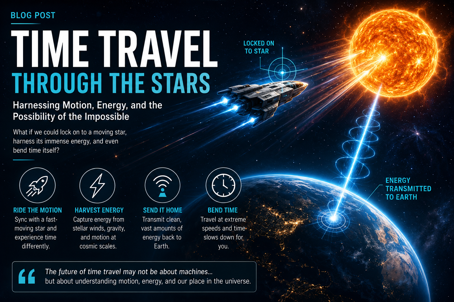 Time Travel Through the Stars: Harnessing Motion, Energy, and the Possibility of the Impossible
