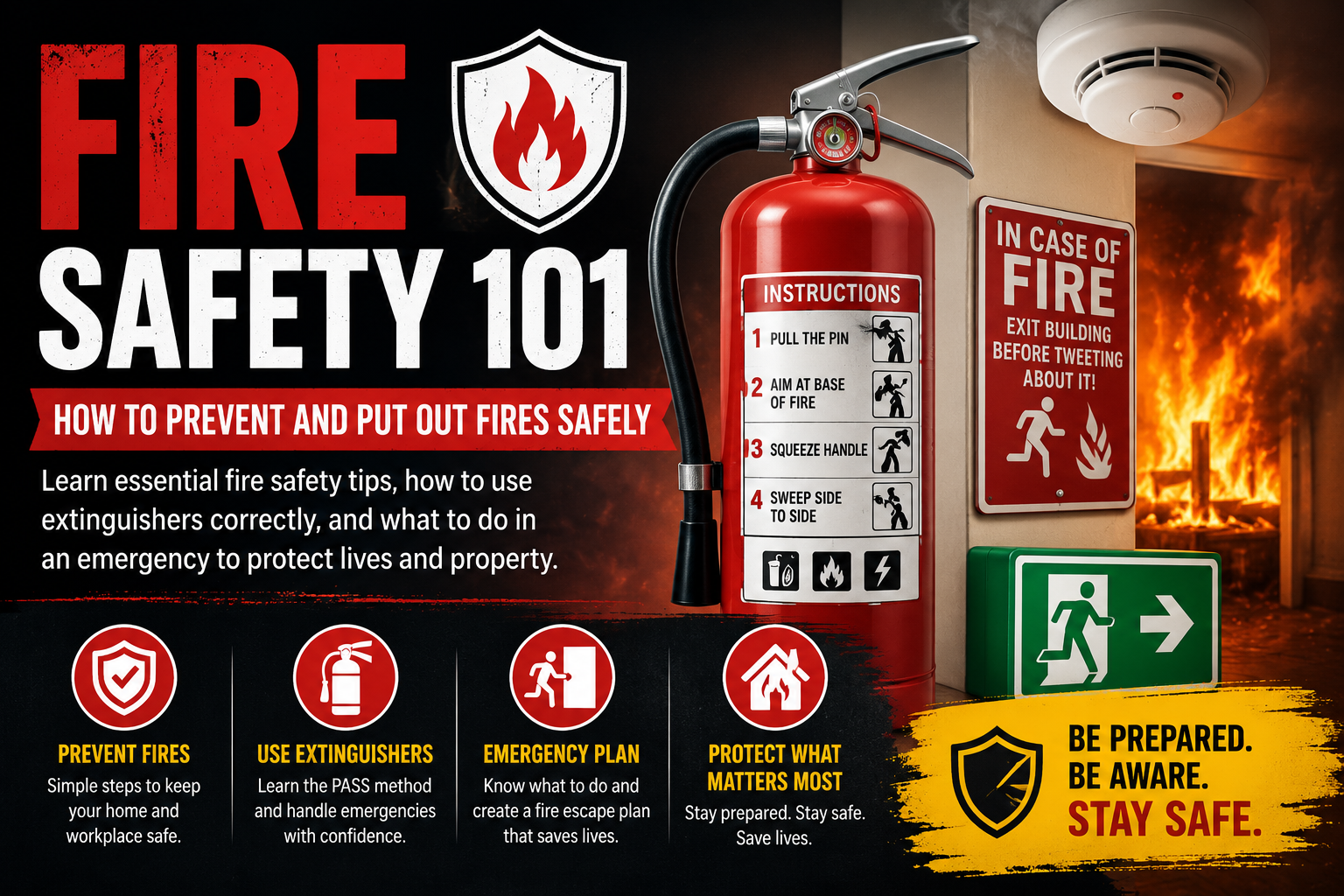 🔥 Fire Safety 101: How to Prevent and Put Out Fires Safely